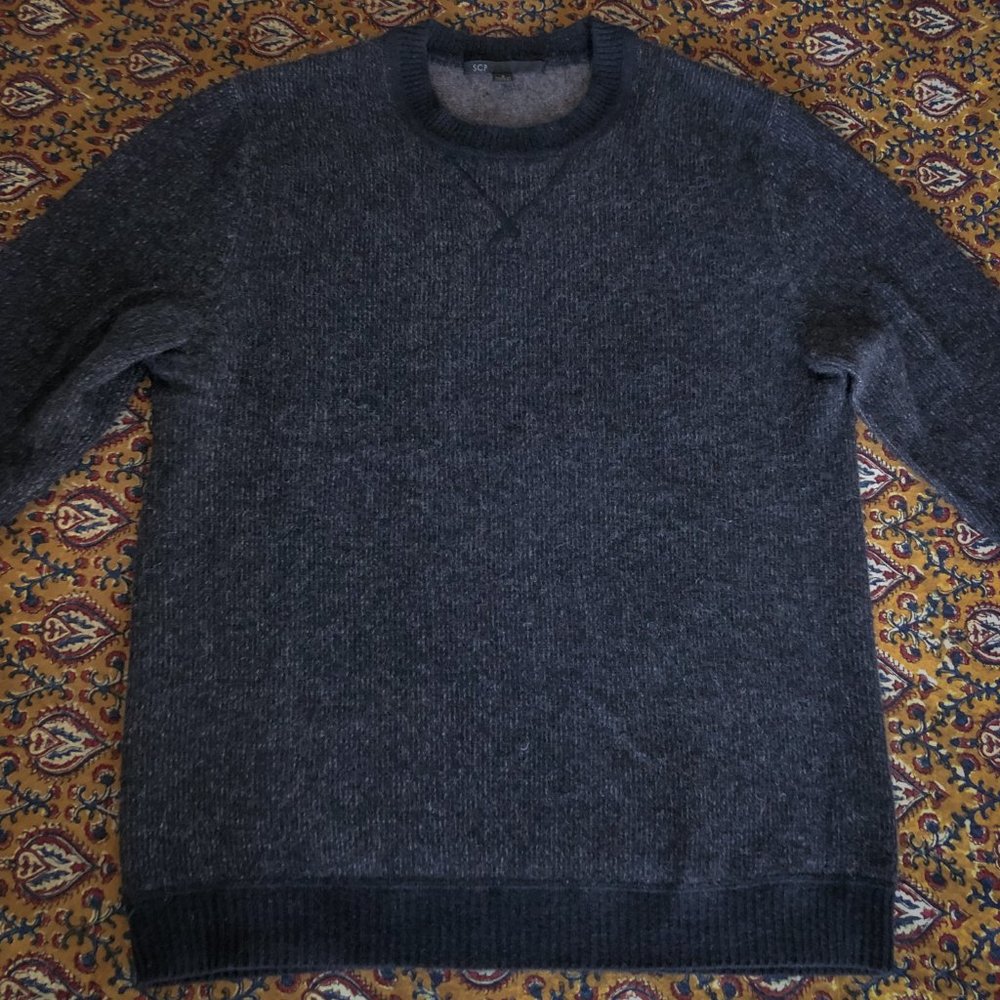 Men's SCP Cashmere Charcoal Crew Sweater Small